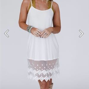 Three Bird Nest Ivory Slip Dress